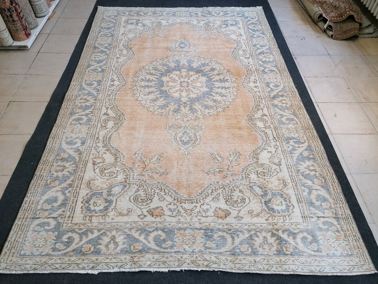 9'3x6 large area oushak rug turkish oushak rug vintage rug vintage runner rug wool 6 by 9 rug hand made rugs vintage turkish rug