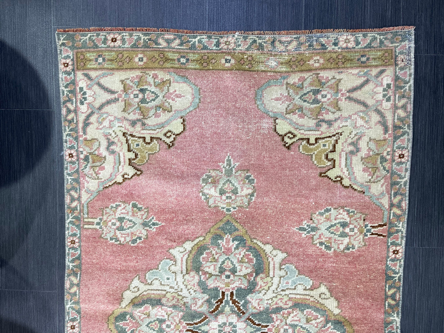 Vintage Turkish RUG, Oushak Rug, 3 x 4.9 Vintage Rug, Antique Rug, Handmade Rug, Hand Knotted Rug Bohemian Rug Wool Rug