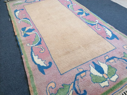7'x3'11 vintage turkish rug, are wool rug,