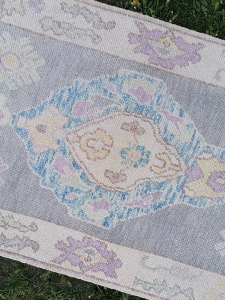 2'11x13'4 oushak wool runner, turkish oushak new production handmade rug, hallway runner rug