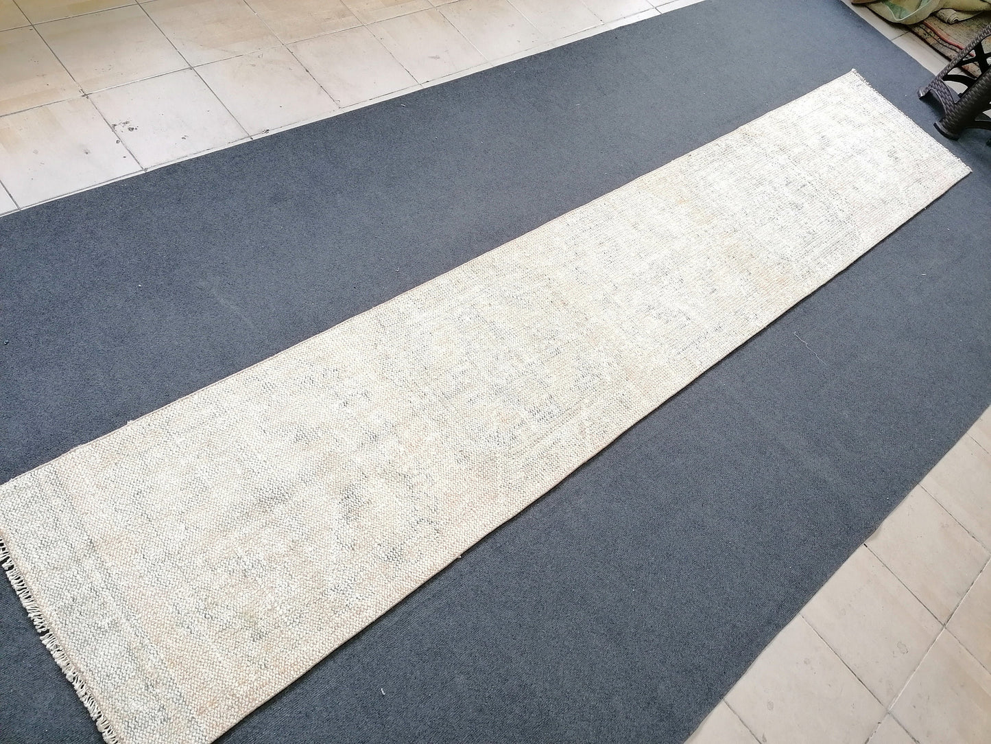 12''2x2'4 distressed runner rug turkish runner rug muted vintage runner rug faded hallway runner rug kitchen runner rug wool runner rug