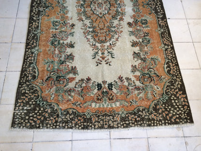 Turkish Oushak Rug Large Area Oushak Rug Pastel Colors Rug Hand Made Oushak Rug Distressed Colors Rug Earth Tones Rugs