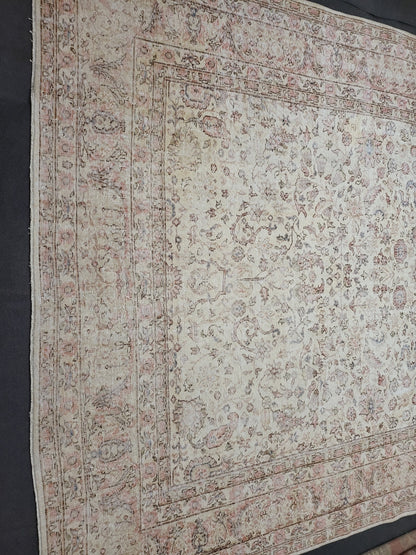 Large OUSHAK RUG, TURKISH Oushak 8.2 x 11.9 Rug, Distressed Rug, Vintage Persian Rug, Wool Oriental Rug, Handmade Rug, Vintage Muted Rug