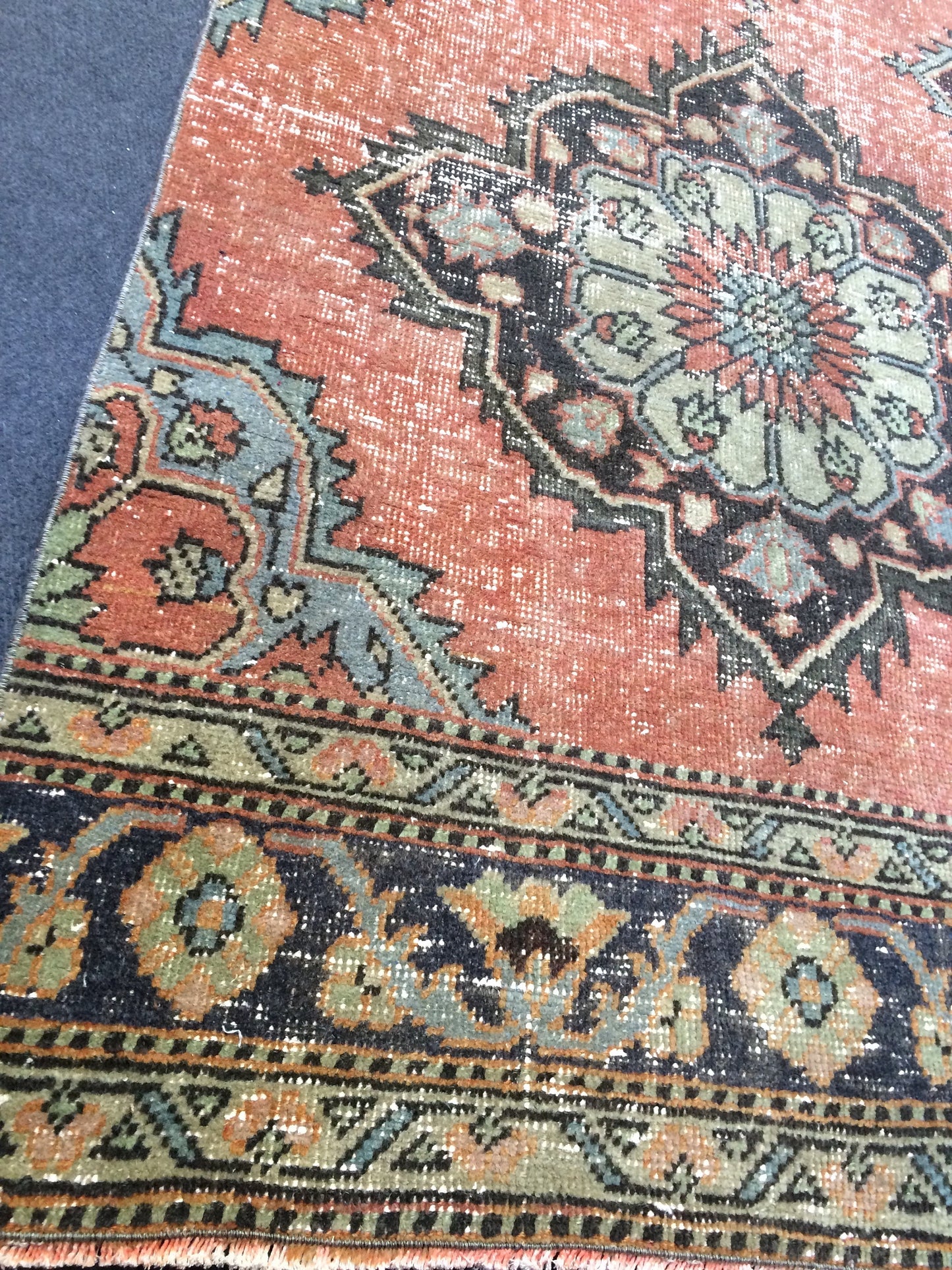 3x13 Turkish Runner Rug Oushak Runner Rug  Vintage Runner Rug Hallway Runner Rug