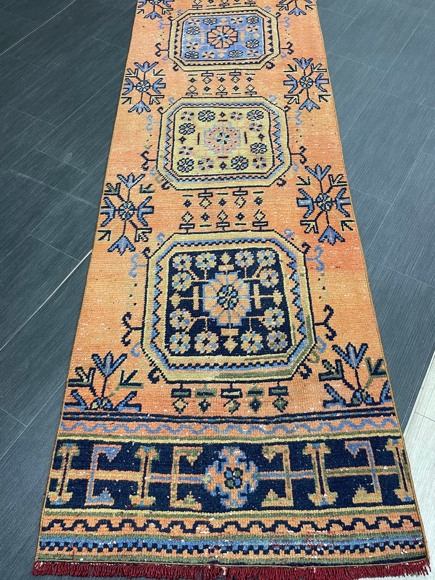 XL Long Handmade Runner Rug 2.6 x 19.7 Long TURKISH Runner Rug Vintage Runner Rug Oriental Runner Rug Staircase Runner Hand Knotted Runner