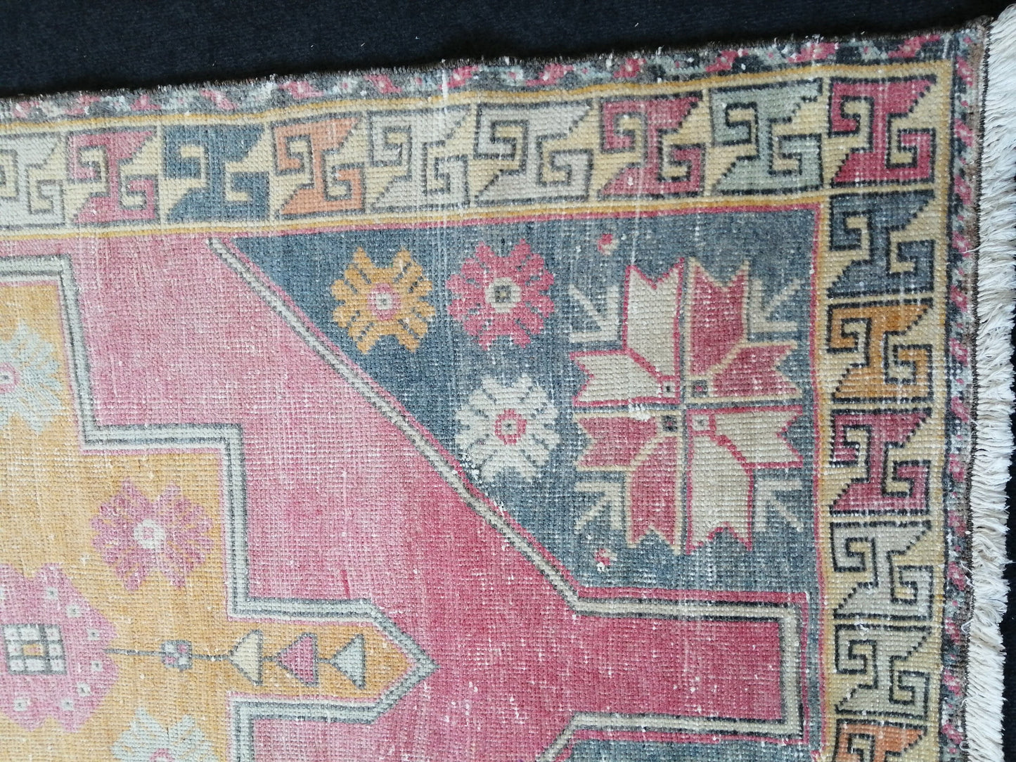 Turkish Rug Oushak Rug 4x8 Vintage Rugs, Wool Handmade Runner Rugs, Runner Rug, Vintage Rug, Hand Made Rug 4x8 Runner Rug