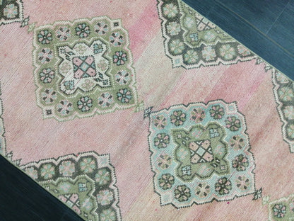Vintage Oushak 10.2 x 2.9  Runner Rug Turkish Runner Rug Vintage Runner Rug Hallway Runner Rug Kitchen Runner Rug Wool Runner