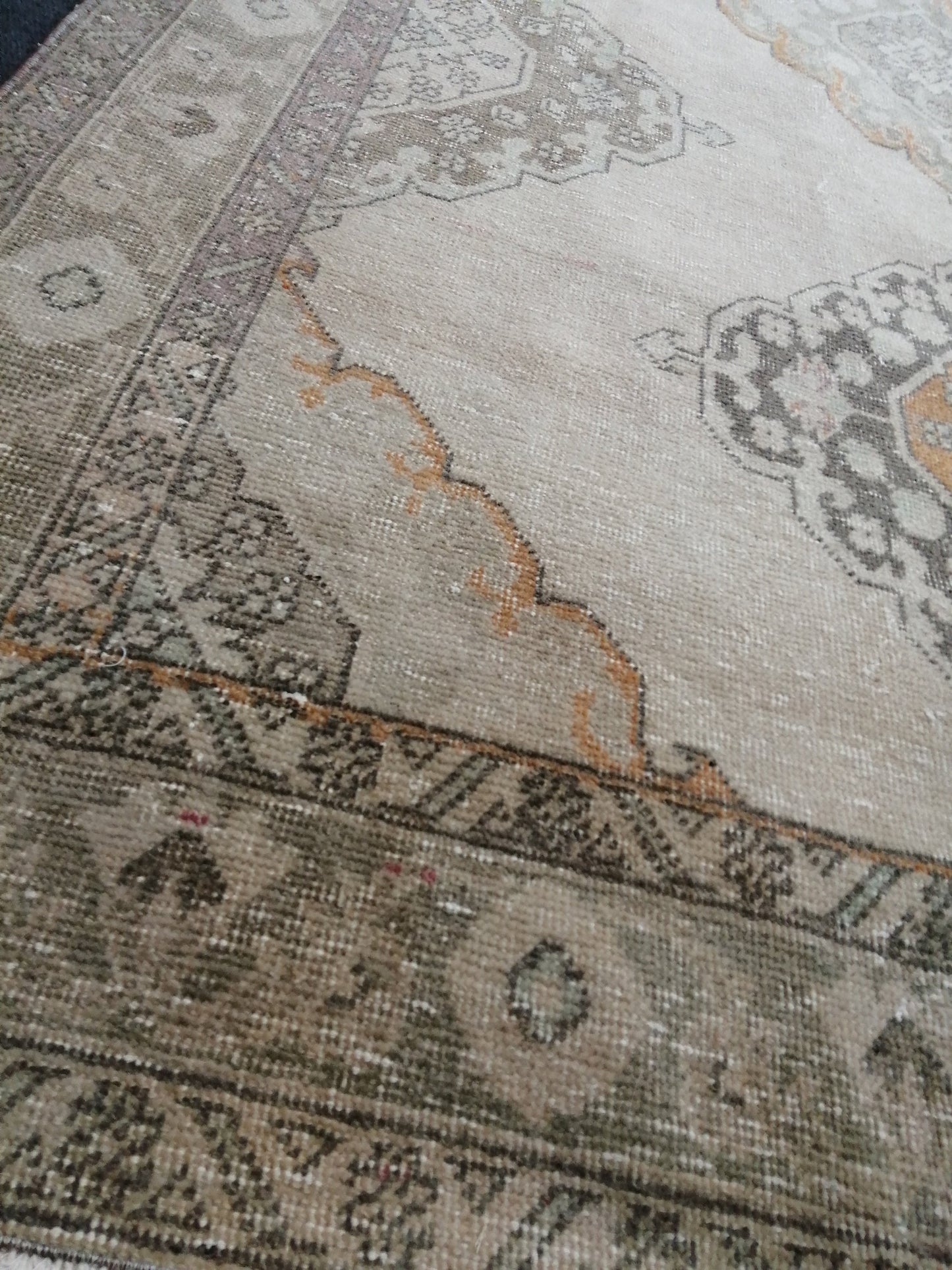 12.7 x 5 Oushak Runner Rug Turkish Runner Rug Vintage Runner Rug Hallway Runner Rug, Muted Oushak Rug, Vintage Turkish Rug