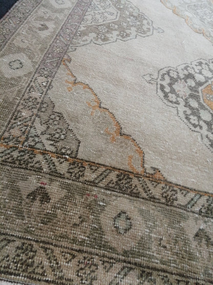 12.7 x 5 Oushak Runner Rug Turkish Runner Rug Vintage Runner Rug Hallway Runner Rug, Muted Oushak Rug, Vintage Turkish Rug