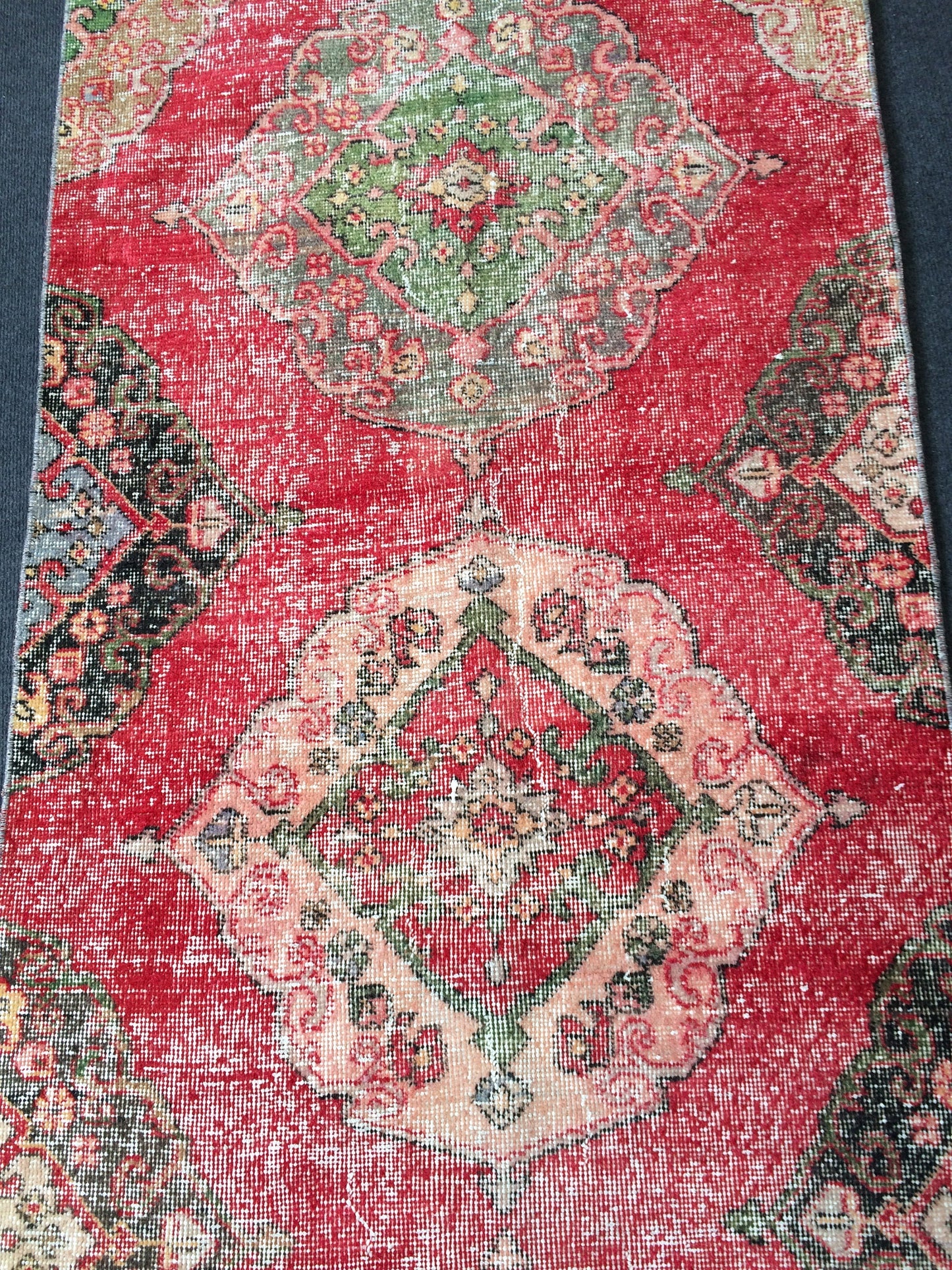 12 x 2.9 Vintage Runner Rug Oushak Runner Rug Turkish Runner Rug Hallway Runner Rug Kitchen Runner Rug Wool Runner Rug Wool Oushak Rug