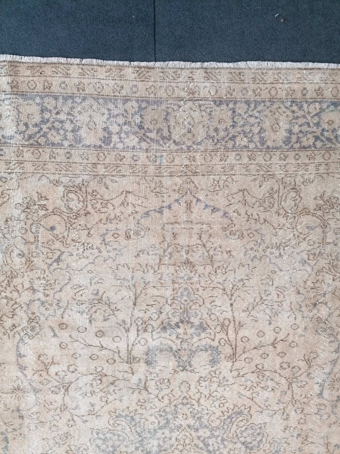 7 x 10 large vintage oushak rug, handmade rug, distressed rug