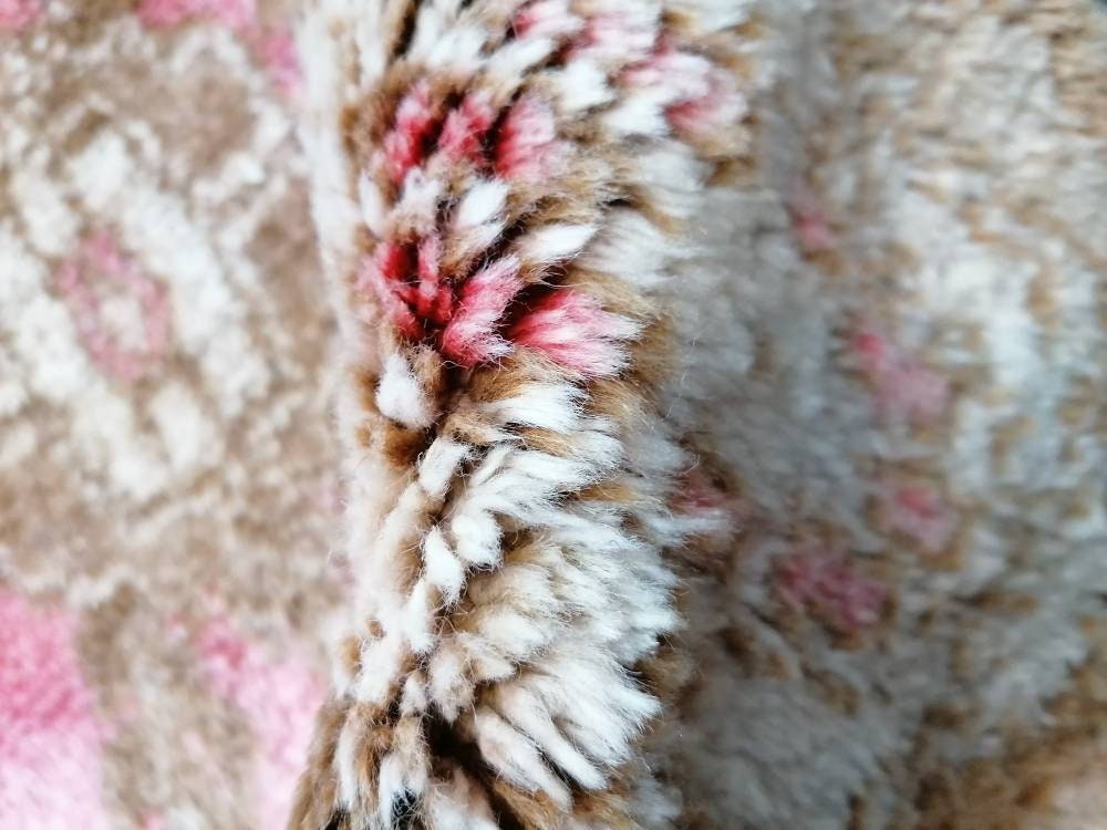 Shaggy turkish hand made rugs 5x9'7 vintage high pile wool rug, oushak rug