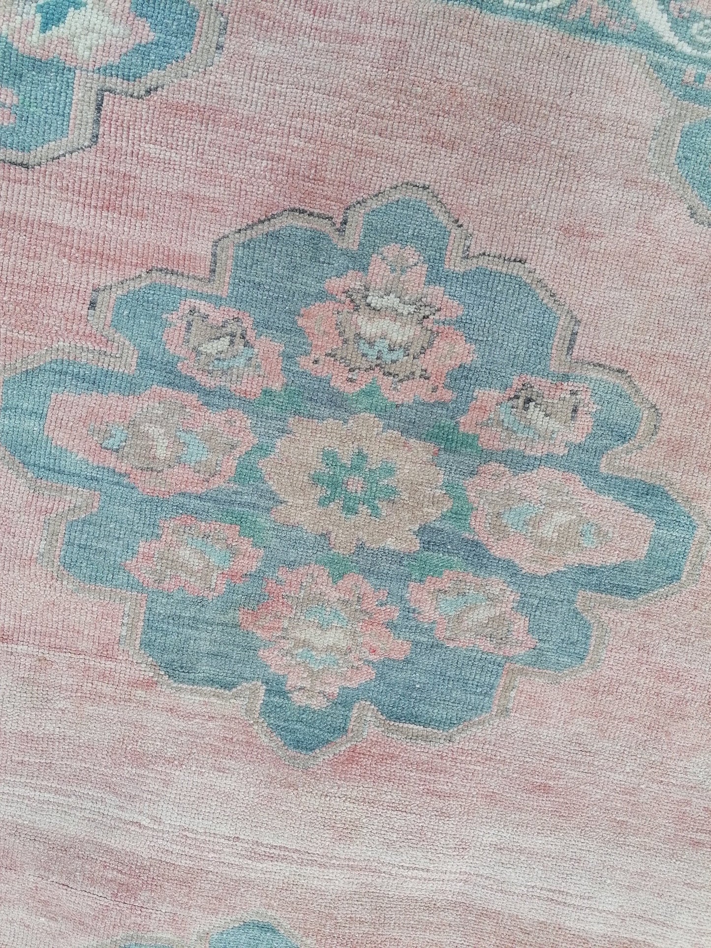 4'6x9'6 oushak turkish runner rug,vintage green runner rug, hallway runner rug, hand made wool runner, kitchen rug