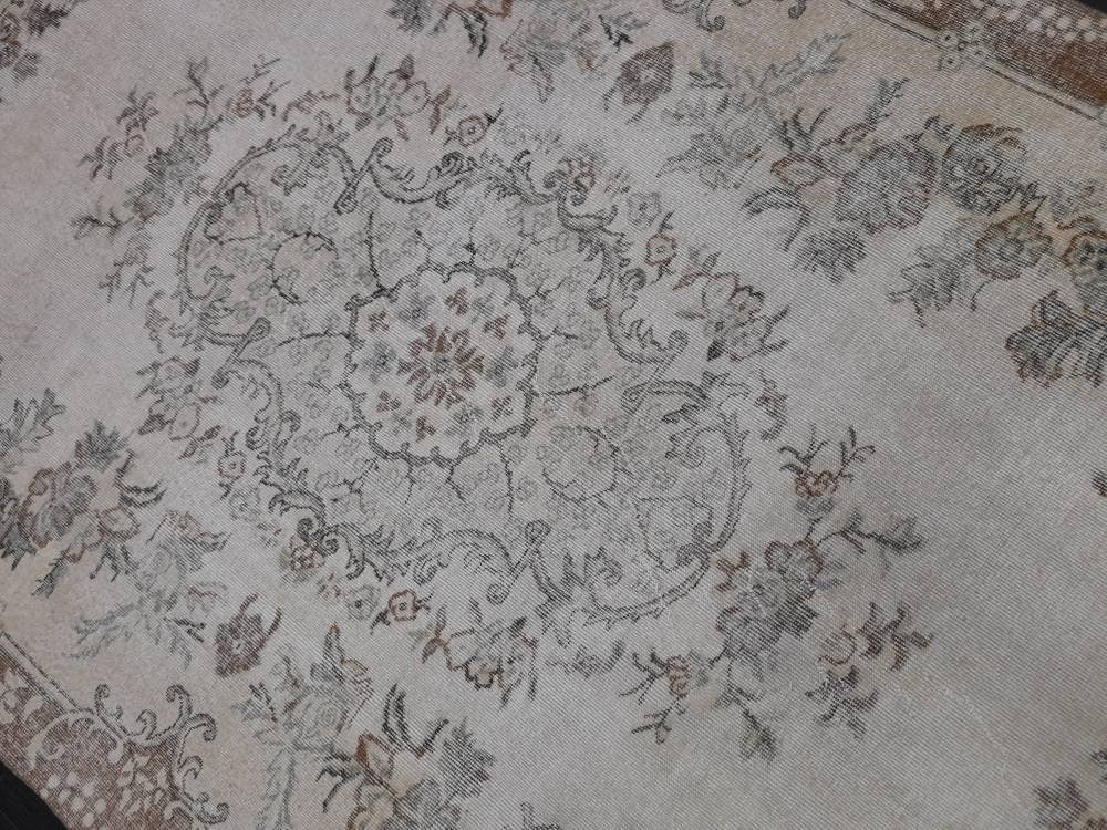 MUTED TURKISH RUG 6.4 x 10.3 Oushak Rug Vintage Oushak Rug Vintage  Rug Wool Rug Hand Made Rug Vintage Persian Rug Vintage Oriental Rug