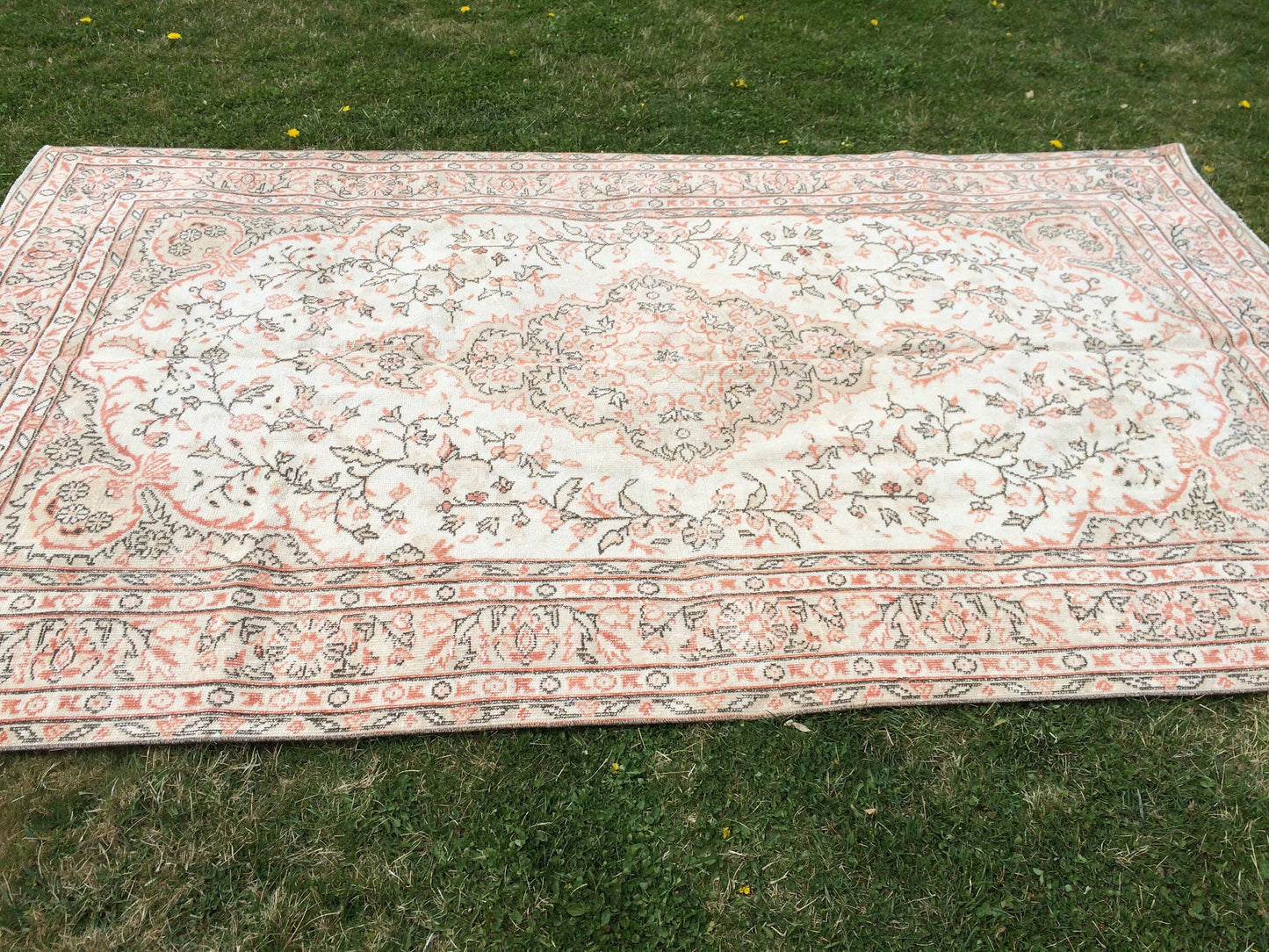 10 x 6 ft Vintage  RUGS LARGE Area RUG Turkish  Rugs Oushak Rugs Bohemian Rug Living Room Rug Oushak Runner Rug Hand Made Rugs