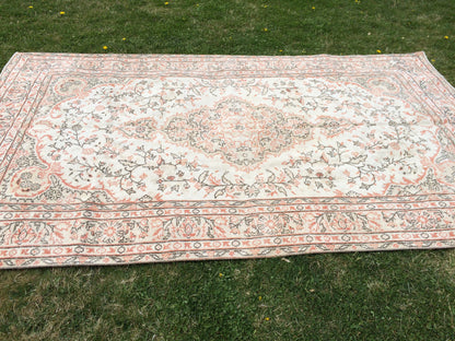 10 x 6 ft Vintage  RUGS LARGE Area RUG Turkish  Rugs Oushak Rugs Bohemian Rug Living Room Rug Oushak Runner Rug Hand Made Rugs