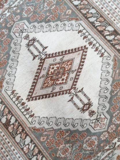 6'x4'6 vintage turkish rug oushak wool rug, vintage anatolian bohemian rug,unique hand made