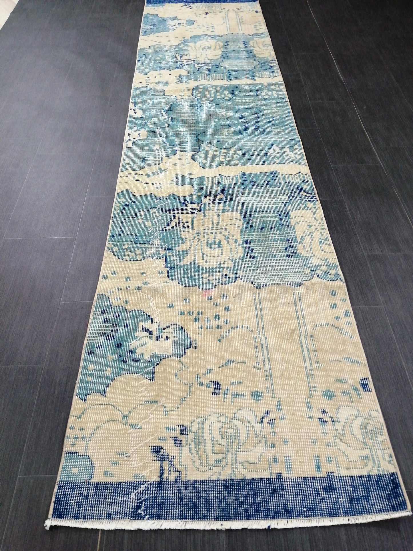 Oushak Runner Rug 10 x 2.5 Turkish Runner Rug Vintage Runner Rug Hallway Runner Rug Kitchen Runner Rug Wool Runner Rug Wool Oushak Rug