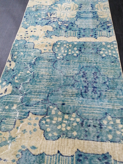 Oushak Runner Rug 10 x 2.5 Turkish Runner Rug Vintage Runner Rug Hallway Runner Rug Kitchen Runner Rug Wool Runner Rug Wool Oushak Rug