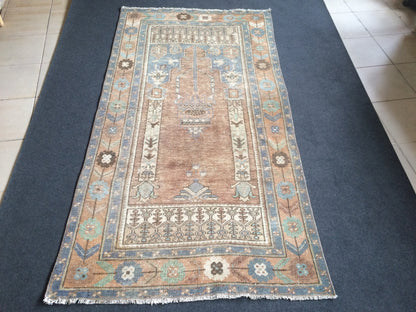 Persian Rug, Vintage Turkish Rug, Faded Rug, Rustic Rug,Bohemian Rug, Rug Runner, Turkish Rug, Farmhouse Rug, Vintage Rug, Wool rug