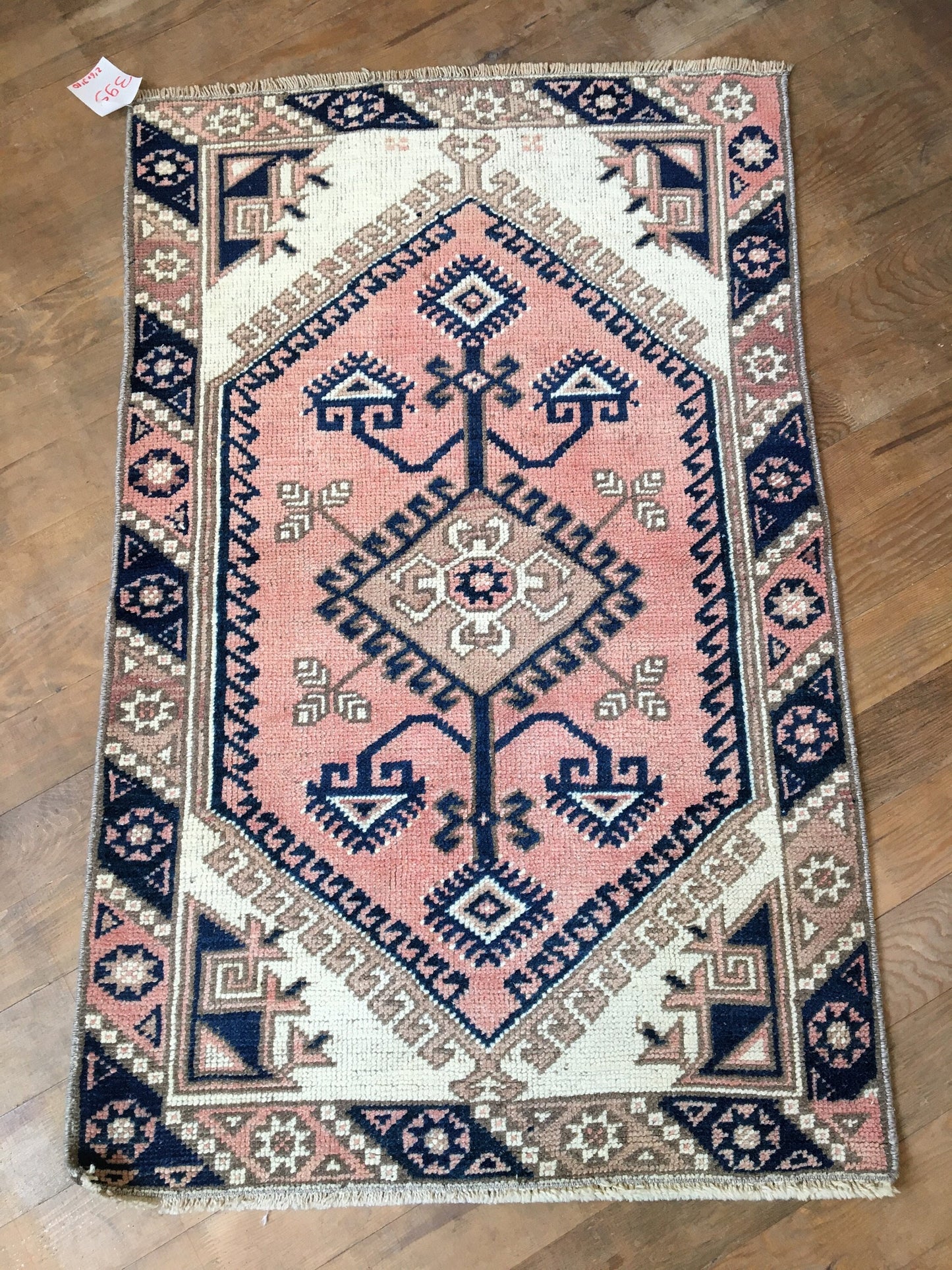 2x4 feet muted vintage middle rug, handmade etnique kitchen area rug, turkish  mini runner rug,oushak blue bedroom rug, kids wool small rugs