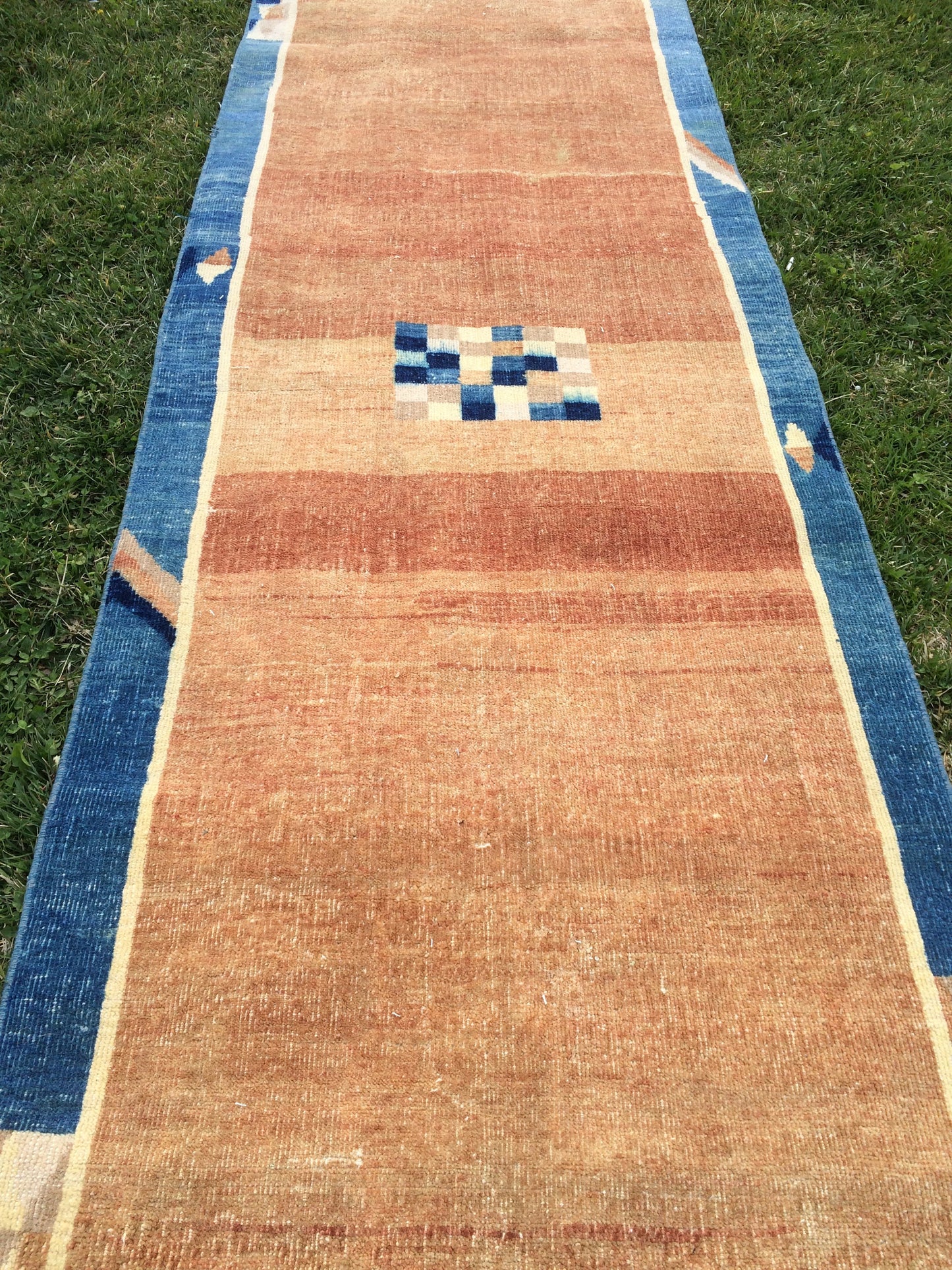 Oushak Runner Vintage RUNNER RUG Turkish Runner Rug, Bohemian Rug, Oushak Runner Rug, Earth Tone Runner Rug Wool Runner Hand Made Runner