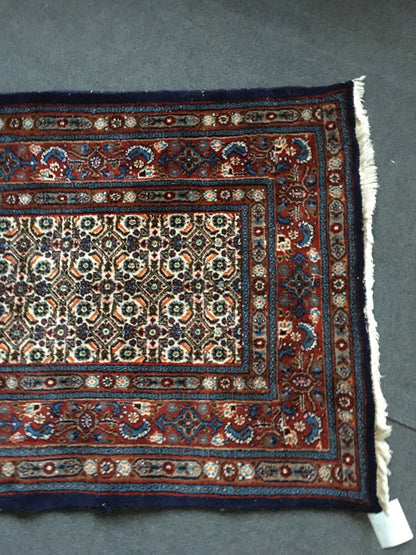 3x6 feet vintage wool long runnner rug, handmade blue kitchen floor long runner, bedroom area mini runner, bathroom mini runner,bohemian rug