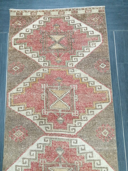 11x2.9 Oushak Runner Rug Turkish Runner Rug Vintage Runner Rug Hallway Runner Rug Kitchen Runner Rug Wool Runner Rug Wool Oushak Rug