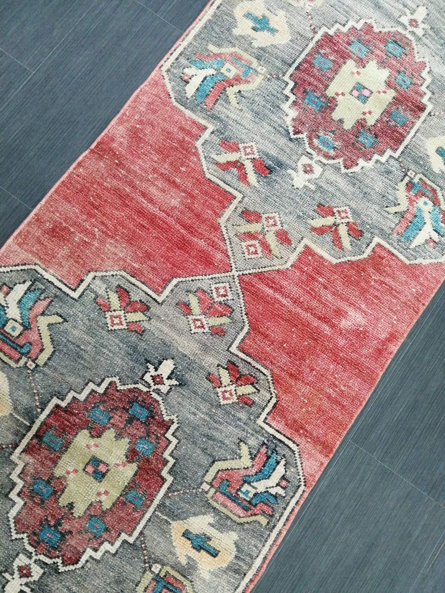 11.8 x 2.5 Oushak Runner Rug Turkish Runner Rug Vintage Runner Rug Hallway Runner Rug Kitchen Runner Rug Wool Runner Rug Wool Oushak Rug