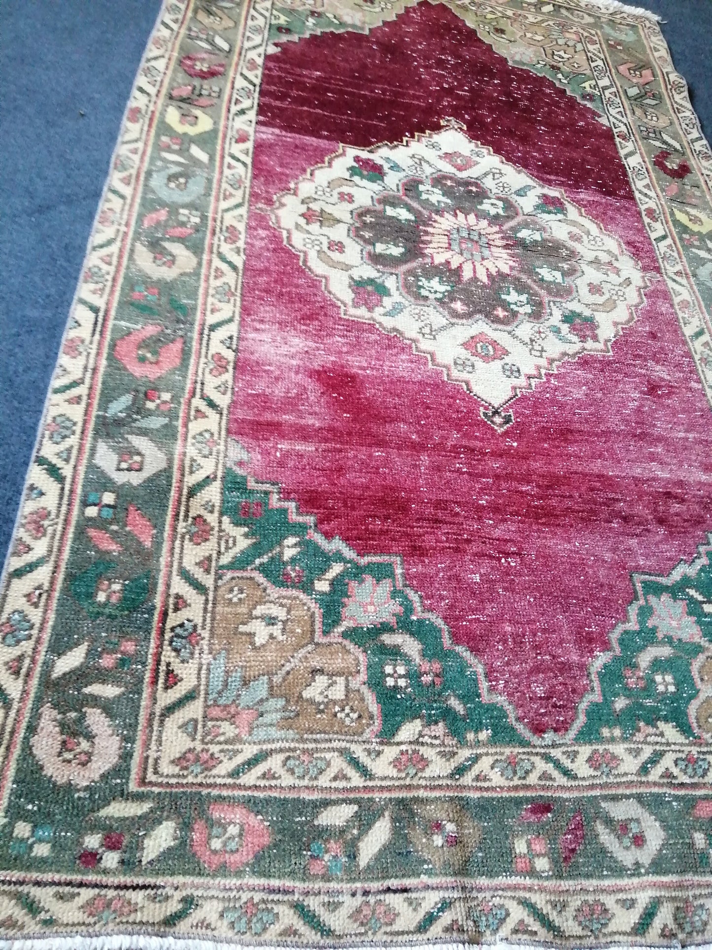 OUSHAK RUG TURKISH Oushak Rug Vintage Oushak Rug Vintage Rug Wool Oushak Rug Hand Made Rugs Vintage Turkish Rug