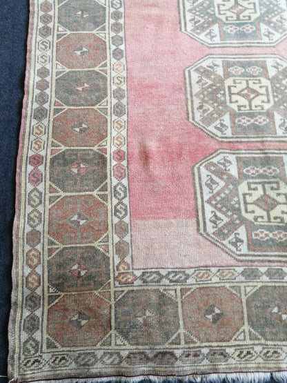 6.3 x 4 ft OUSHAK RUG TURKISH Oushak Rug Hand Made Rugs Vintage Oushak Runner Rug Vintage 4x6 Rug Wool Oushak Rug Vintage Turkish Rug
