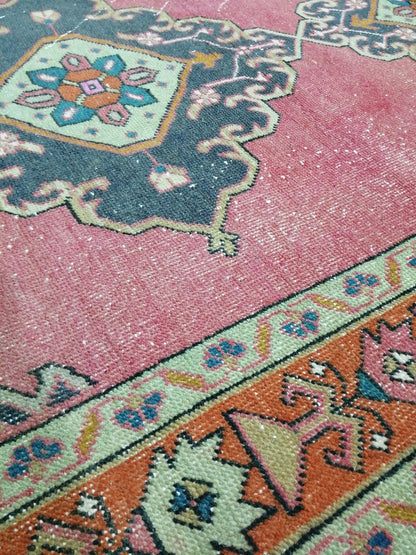 10.9 X 4.8 Oushak Runner Rug Turkish Runner Rug Vintage Runner Rug Hallway Runner Rug Kitchen Runner Rug Wool Runner Rug Wool Oushak Rug