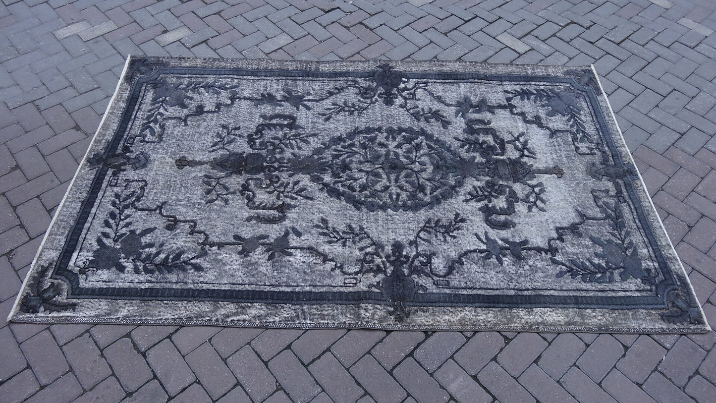 Grey Area Rug Vintage Rug Vintage living room rug Dark wool  Oriental RUG, Turkey Rugs Modern Oushak Rug Modern rug, Vintage Rug Persian