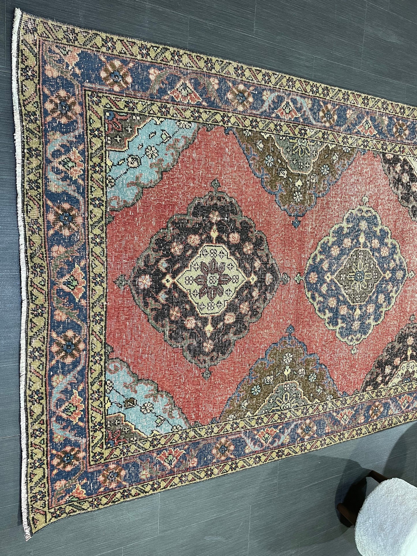 Turkish Runner Rug, Persian Distressed Runner 4.8 x 13.2 Rug, Vintage Runner Rug, Hallway Runner Rug,  Kitchen Runner Rug, Wool Runner Rug