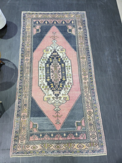 OUSHAK RUG, TURKISH Antique Rug, 4.5 x 8.9 Vintage  Rug, Antique Rug Wool Handknotted Rug,  Hand Made Rugs Vintage Turkish Rug