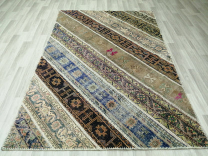 Patchwork Rugs, Hand Made Rug, Oushak Rug, Rustic Rug, Bohemian Rug, Rug Runner, Turkish Rug, Farmhouse Rug, Vintage Rug, Wool rug