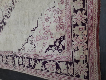 ANTIQUE OushakRug Muted Turkish Wool Rug Vintage 8x10 Rug Persian Rug Muted Oriental Rug Wool Purple Hand Knotted Rug