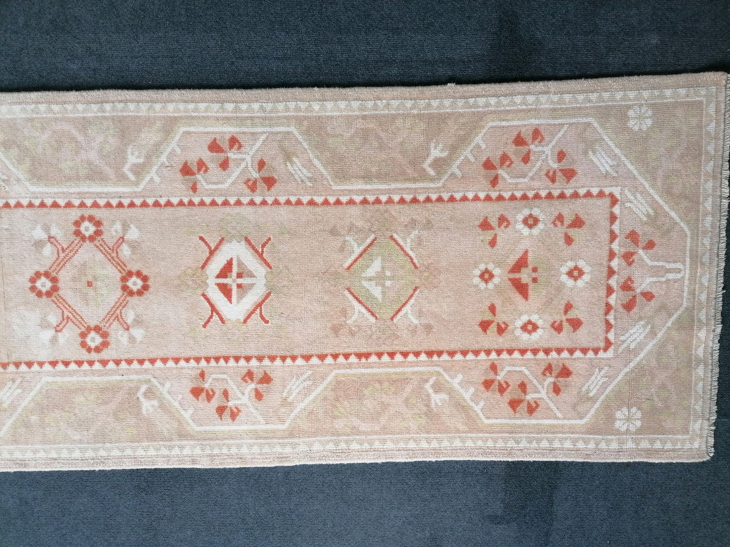 Runner rug, 10'x2'6, soft turkish runner rug, mudet vintage runner rug ,hallway runner rug, kitchen runner rug turkish oushak runner rug