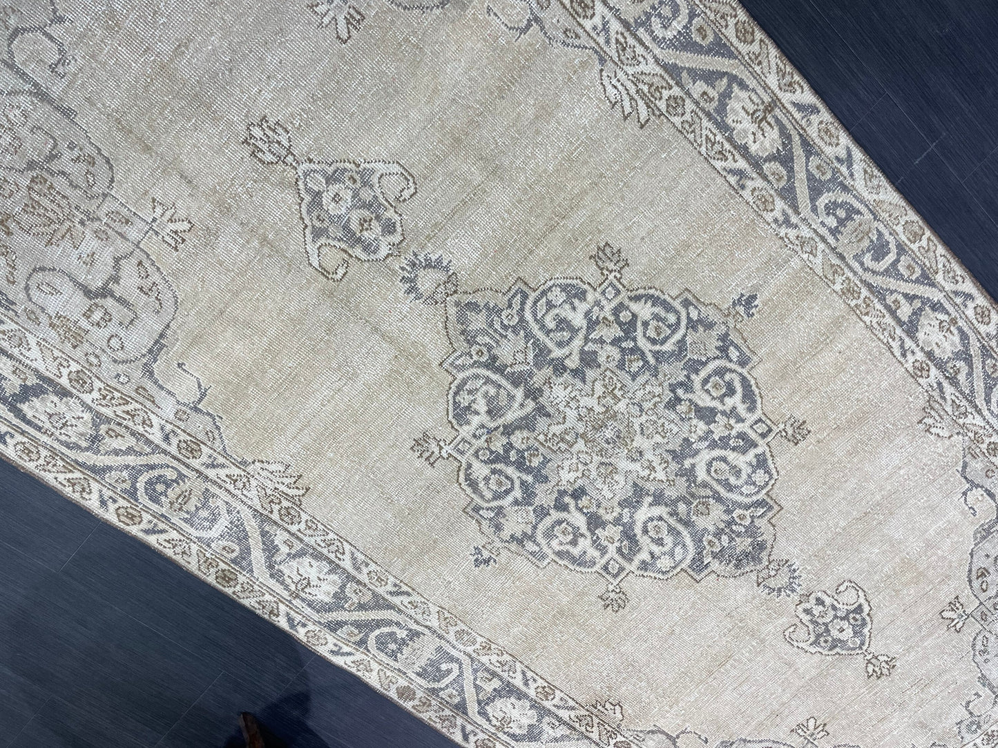 Handmade Rug, Vintage 4.9 x 10 Turkish Rug, Persian Rug, NATURAL Wool Rug, Living Room Rug, Oushak Rug, Hand Knotted Rug, Kitchen Rug,