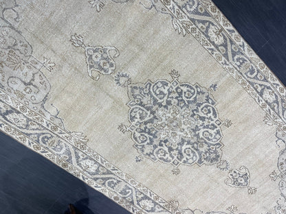 Handmade Rug, Vintage 4.9 x 10 Turkish Rug, Persian Rug, NATURAL Wool Rug, Living Room Rug, Oushak Rug, Hand Knotted Rug, Kitchen Rug,