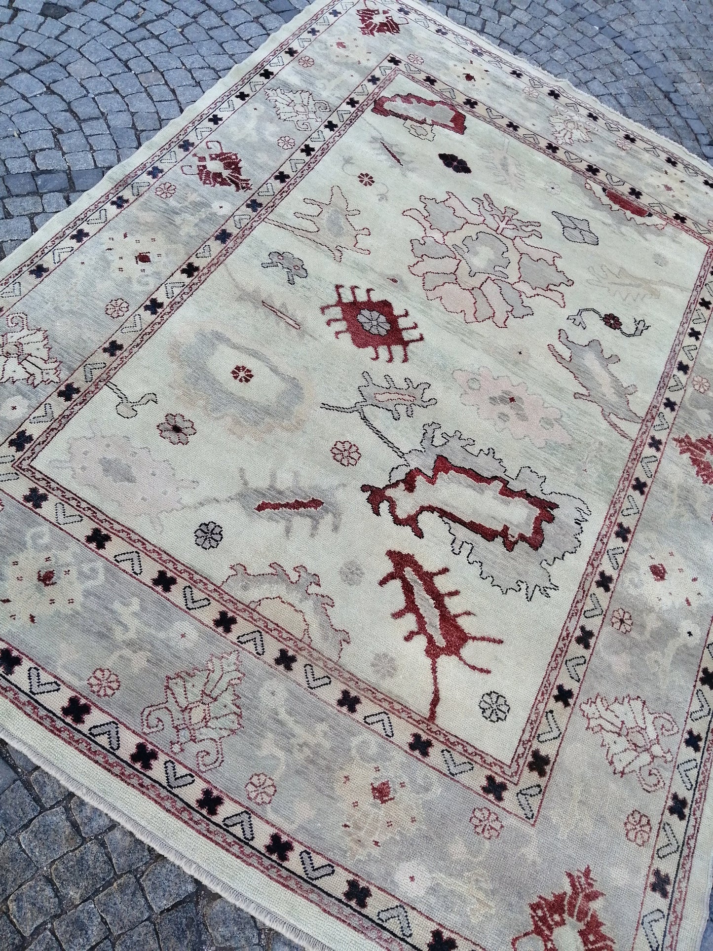 9x12 OUSHAK RUG, TURKISH Oushak Rug, Vintage Authentic Oushak  Rug, Rug, Wool Oushak Rug Hand Made Rugs, Made In Turkey Oushak Rug