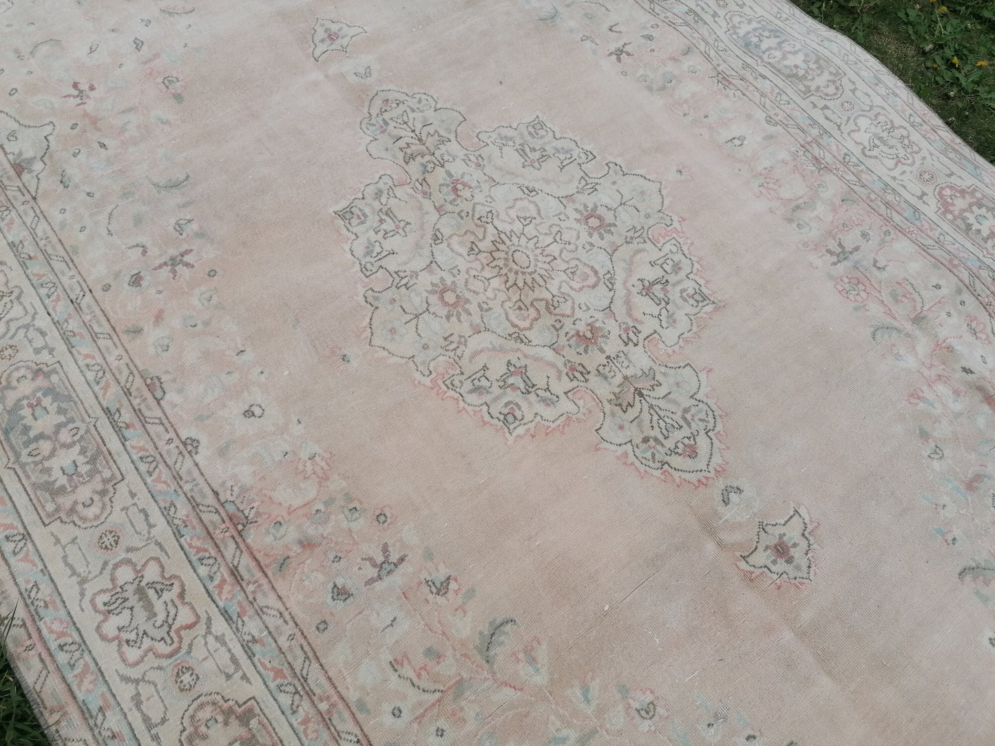 Vıntage rug, turkısh rug, muted vıntage rug, oushak rug, kıtchen rug, area rug 5x9'4