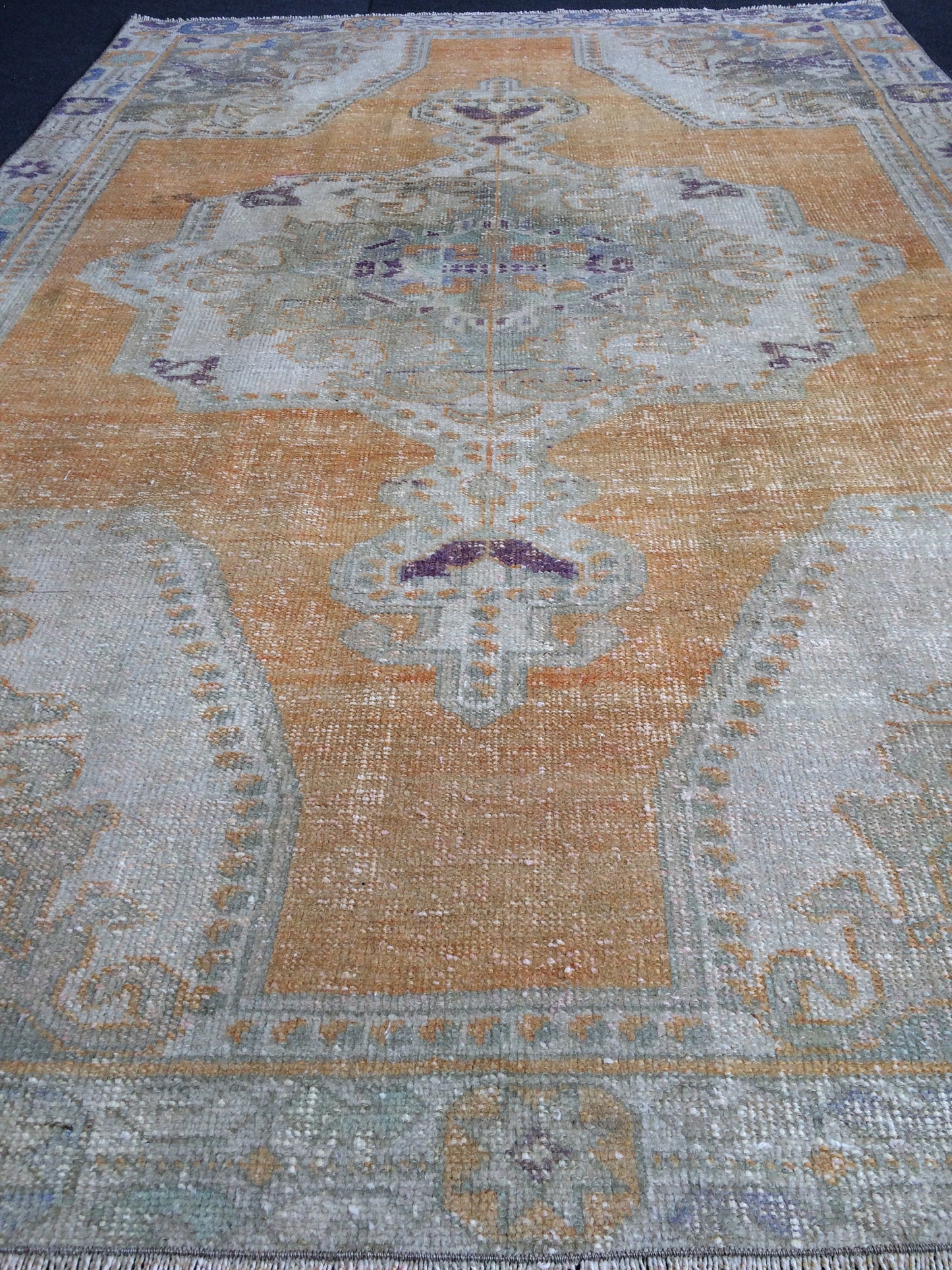 OUSHAK RUG TURKISH Oushak Rug Vintage Oushak Runner Rug Vintage Runner Rug Wool Oushak Rug Hand Made Rugs Vintage Turkish Rug