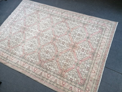 Larger vintage rug 6’4x9’5 oushak rug, vintage anatolian rug,kitchen rug unique hand made rug