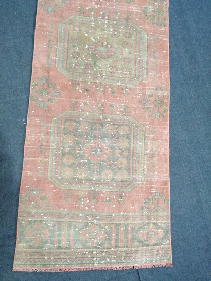 2 6 x 11.4 Oushak Runner Rug Turkish Runner Rug Vintage Runner Rug Hallway Runner Rug Kitchen Runner Rug Wool Runner Rug Wool Oushak Rug
