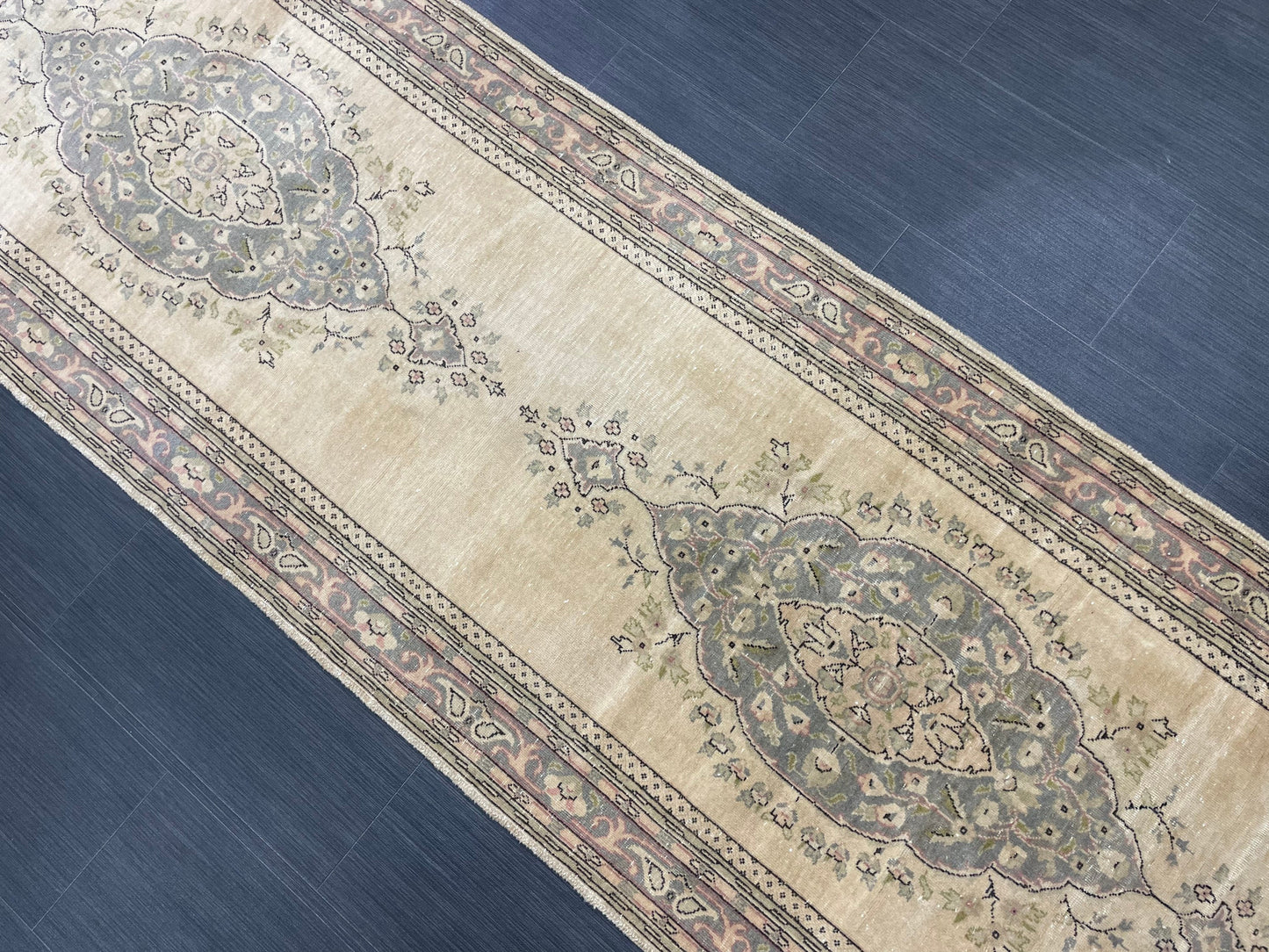 Vintage Persian Runner Rug 2.8 x 13 Fine Knotted Handmade Runner Rug Turkish Runner Rug Vintage Runner Rug Hallway Runner Kitchen Runner Rug
