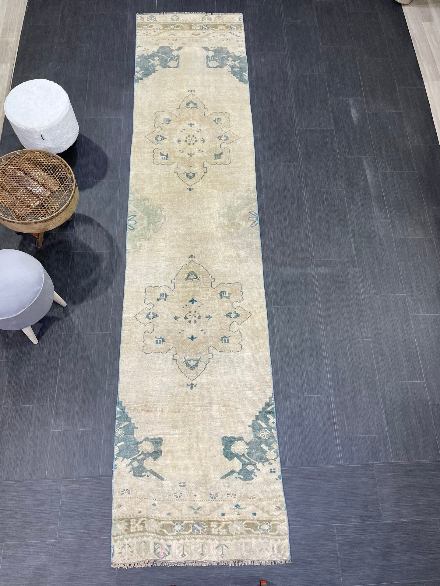 Antique Runner Rug, Persian 2.6 x 11.8 Runner Rug, Vintage Runner, Wool Runner Rug, Turkish Runner Rug, Kitchen Runner Rug, Hallway Runner