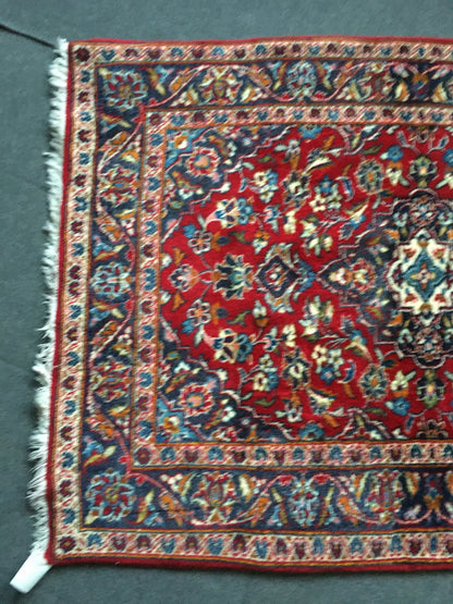 3x5 new turkish handmade rug, wool on wool blue soft vintage bedroom rug, living room floor medium rug, laundry area rug, kitchen middle rug