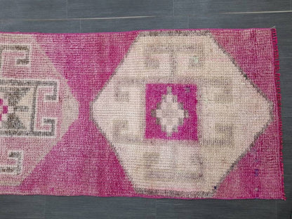 Handmade Runner Rug 2.4 x 8.2 Turkish Runner Rug Vintage Runner Rug Hallway Runner Rug Muted Kitchen Runner Rug Muted Persian Runner