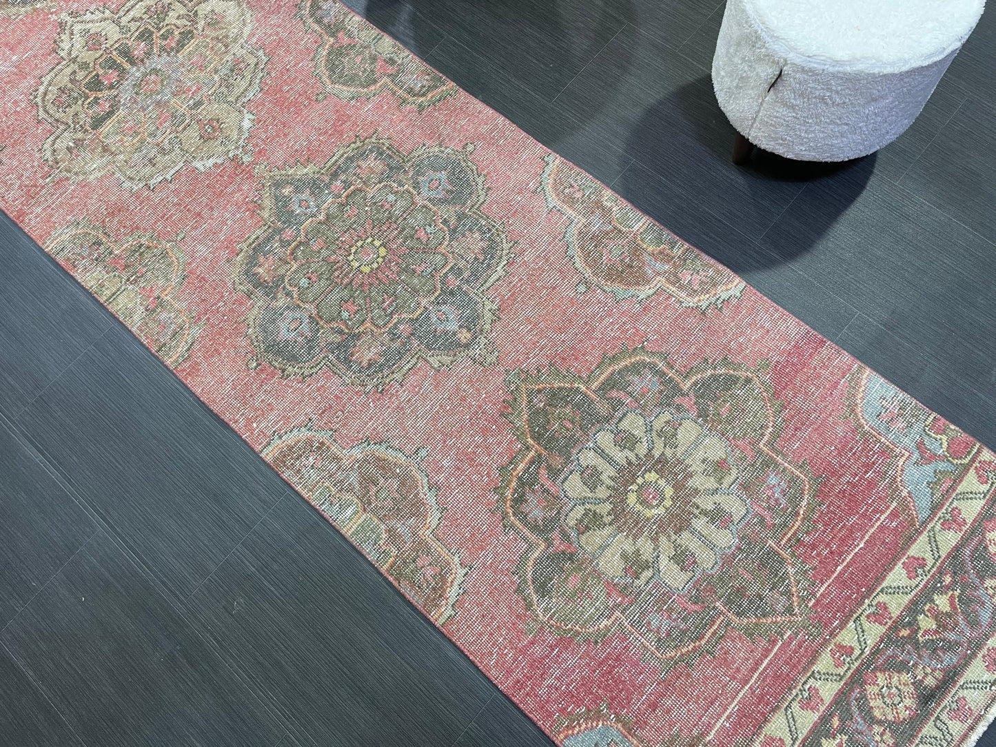 Turkish Runner Rug, Hand Knotted 2.8 x 12.7 Runner Rug, Vintage Runner Rug, Hallway Runner Rug, Persian Kitchen Runner Rug, Runner Rug